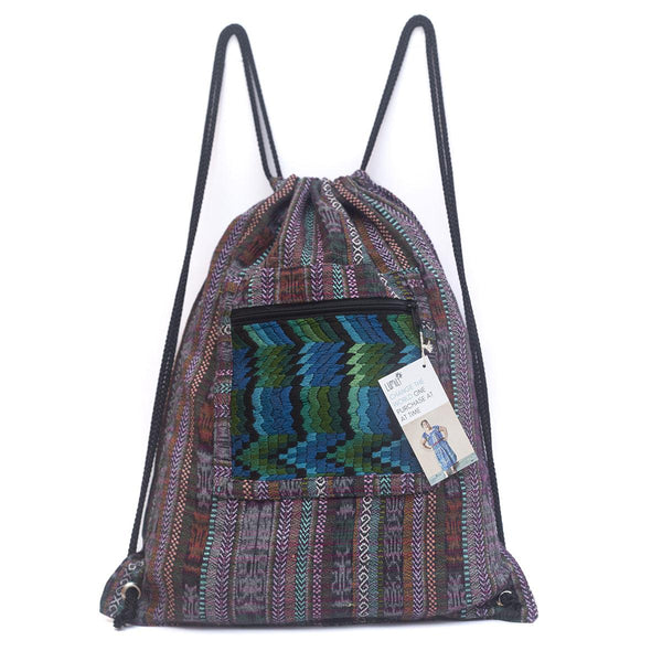 Salsa Upcycled Corte Backpack - Unique Guatemalan Handicraft