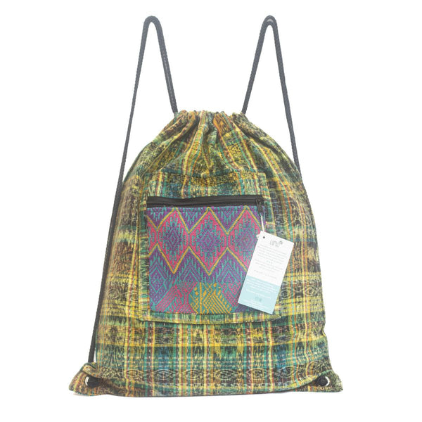 Salsa Upcycled Corte Backpack - Unique Guatemalan Handicraft