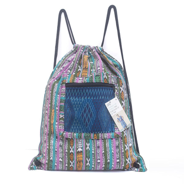 Salsa Upcycled Corte Backpack - Unique Guatemalan Handicraft