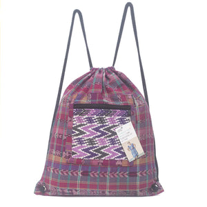 Salsa Upcycled Corte Backpack - Unique Guatemalan Handicraft