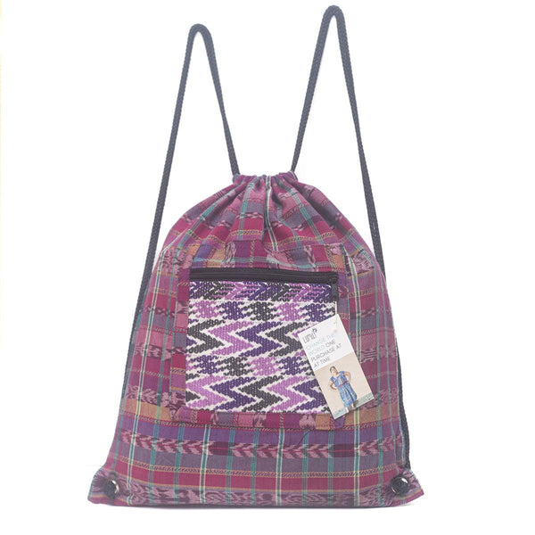 Salsa Upcycled Corte Backpack - Unique Guatemalan Handicraft