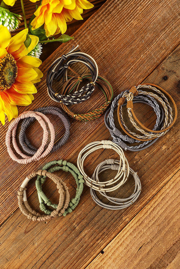 Multicolor 20 pcs Boho Knotted Hair Ties