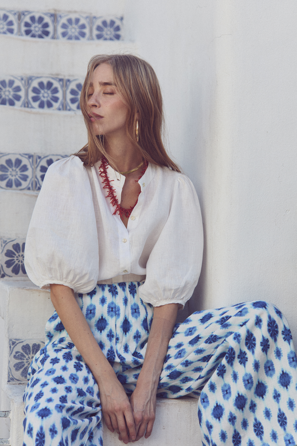 Bubble Linen Shirt - Off White