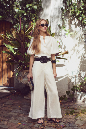 Helena Leather Belt - Black