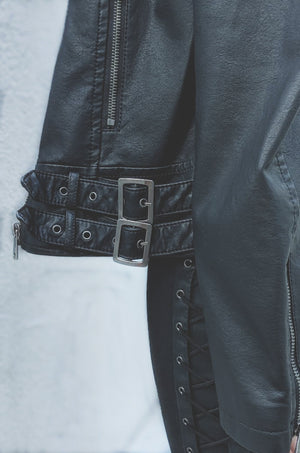 Con Ovarios.™ Vegan Leather Jacket Black