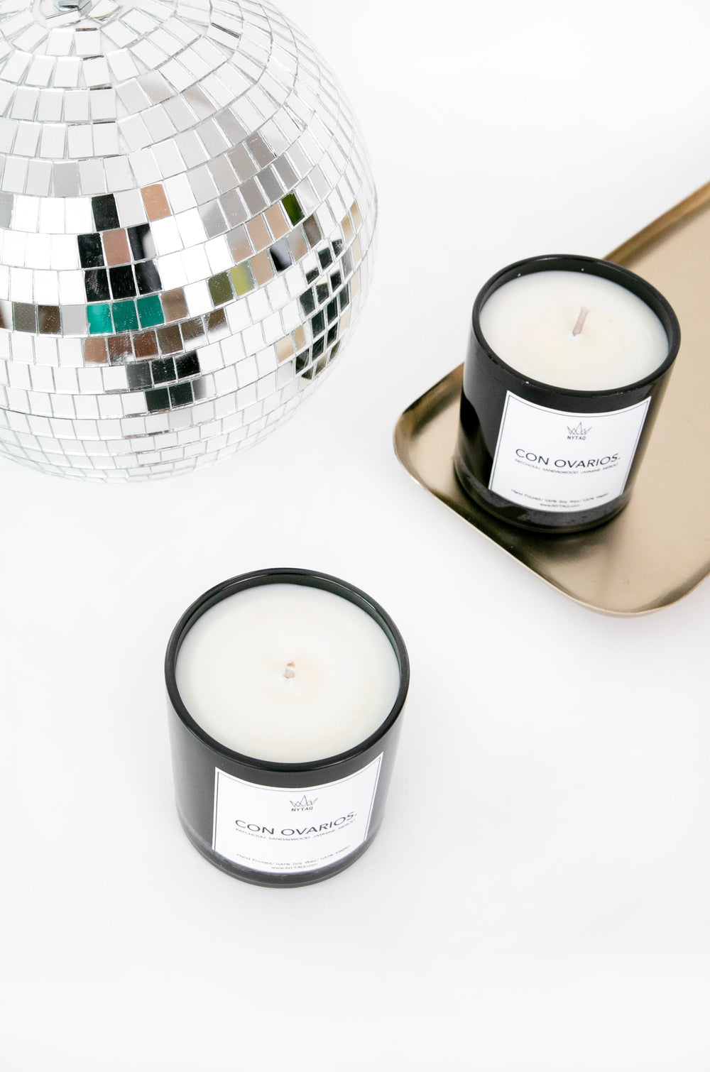 Con Ovarios.™  Vegan Candle Black