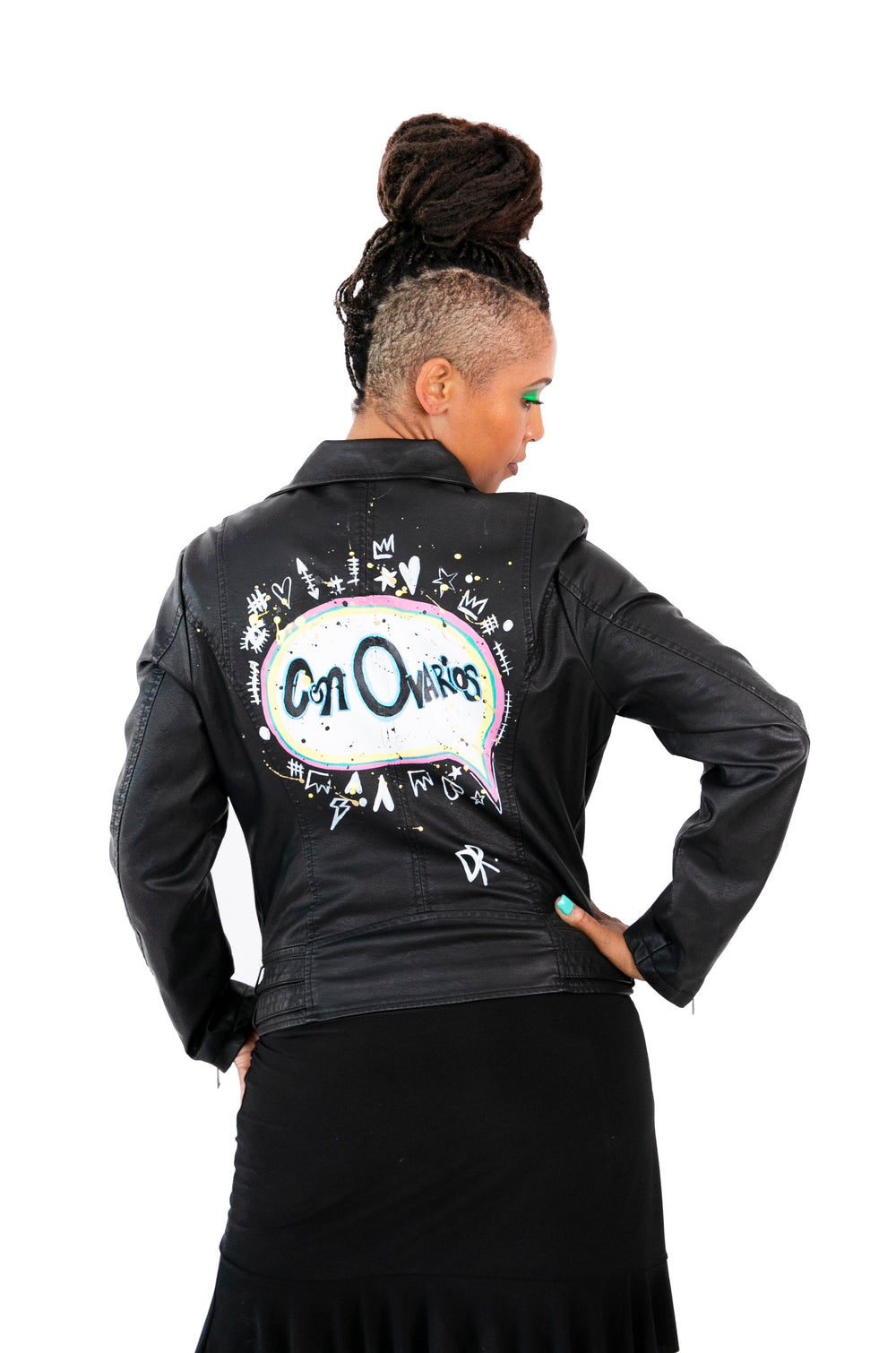 Con Ovarios.™ Vegan Leather Jacket Black