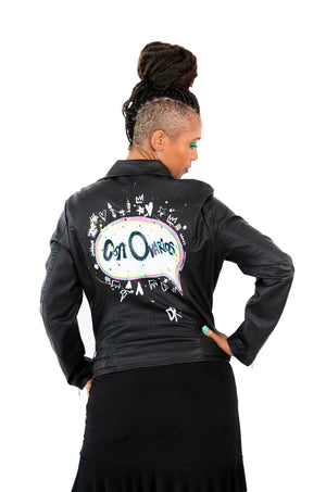Con Ovarios.™ Vegan Leather Jacket Black