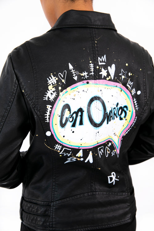 Con Ovarios.™ Vegan Leather Jacket Black