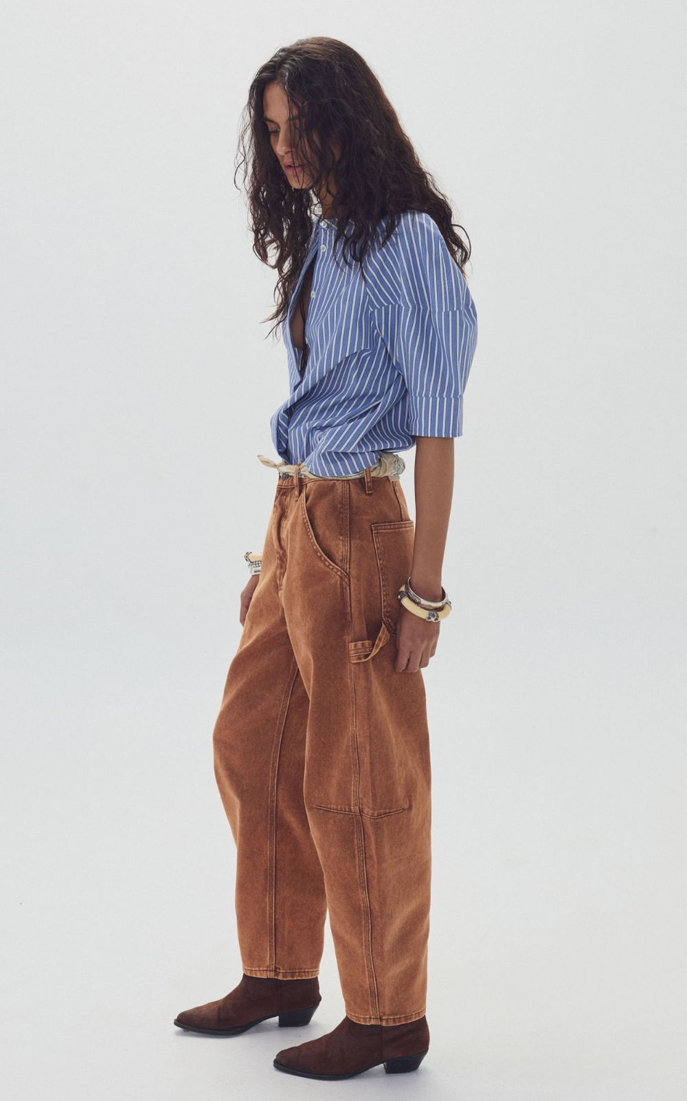 Ambar Denim Pants - Washed Caramel