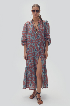 Meknes Linen Dress - Matilde Print