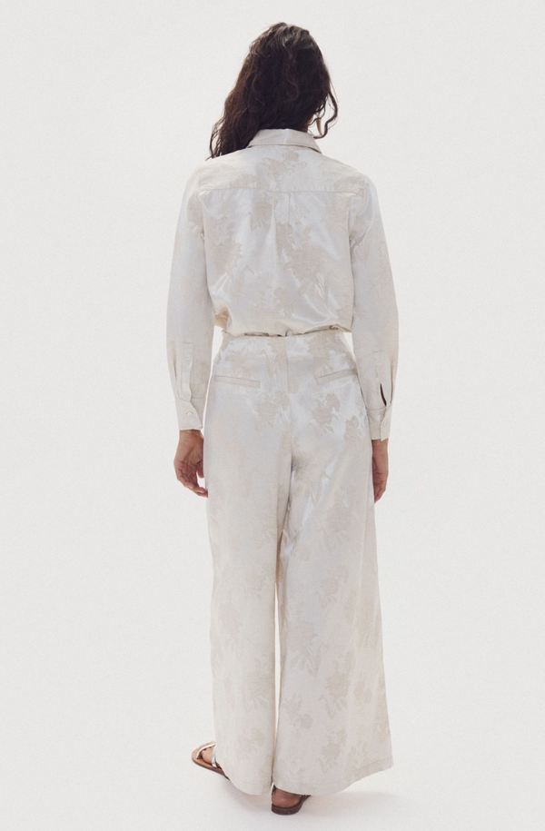 Culotte Brocade Pants - Ivory Garden
