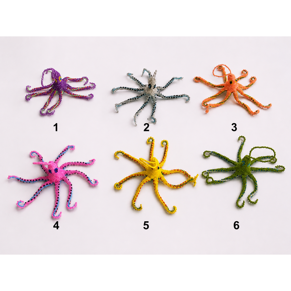 Octopus Seed Bead Ornament - Guatemala