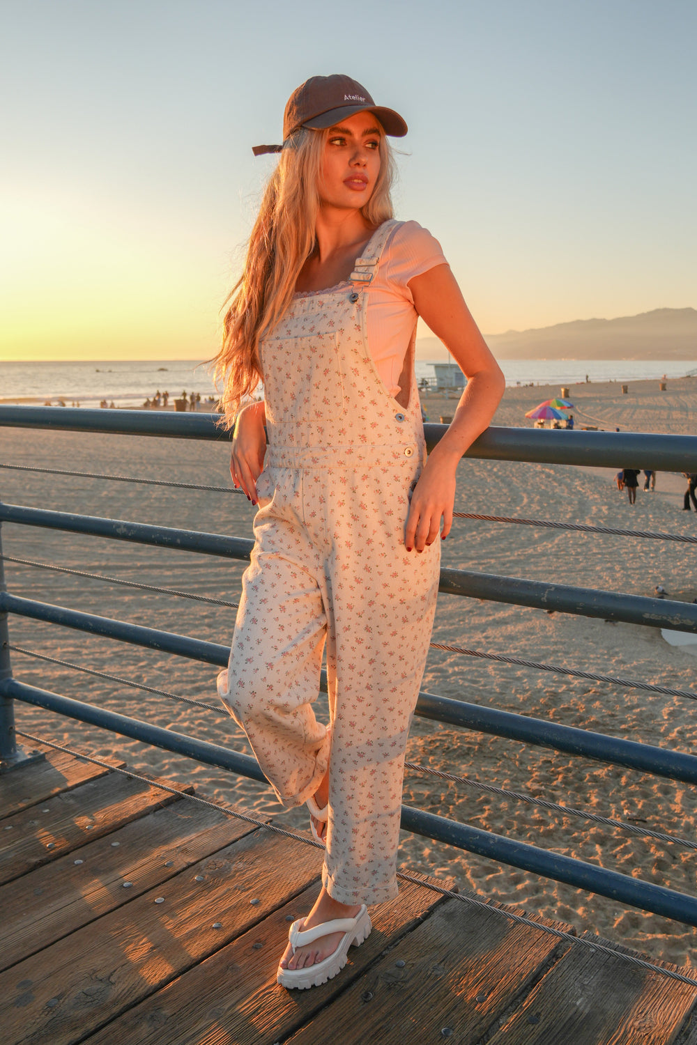 Floral Printed Casual Overall Jumpsuit