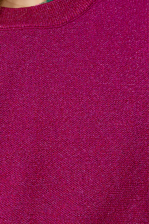 Glitter Knitted Top - Fuchsia