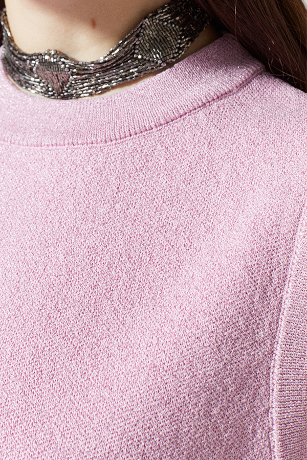 Glitter Knitted Top - Pink