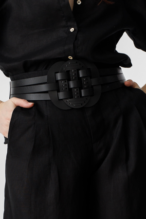 Helena Leather Belt - Black