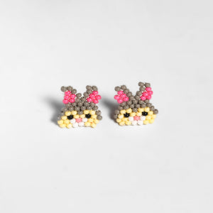 Safari Seed Bead Animal Stud Earrings - Mexico