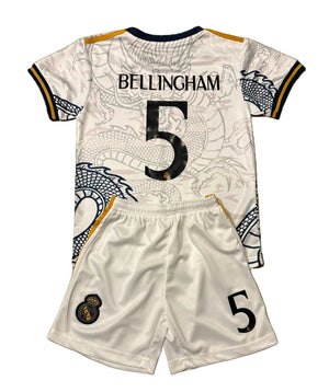 Bellingham Home Dragon Edition Kids Soccer Kit - Real Madrid 2 Piece Set