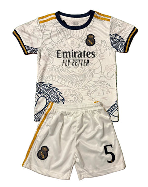 Bellingham Home Dragon Edition Kids Soccer Kit - Real Madrid 2 Piece Set