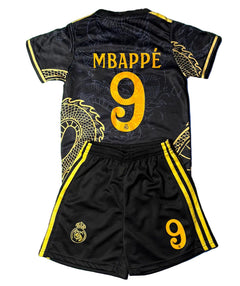 Kylian Mbappe Real Madrid Dragon Special Edition 3rd Jersey Toddler/Youth Soccer Jersey Kids Kit