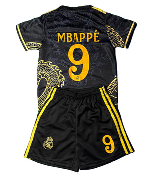 Kylian Mbappe Real Madrid Dragon Special Edition 3rd Jersey Toddler/Youth Soccer Jersey Kids Kit