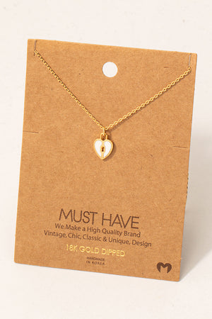 Heart Lock Dainty Pendant Necklace