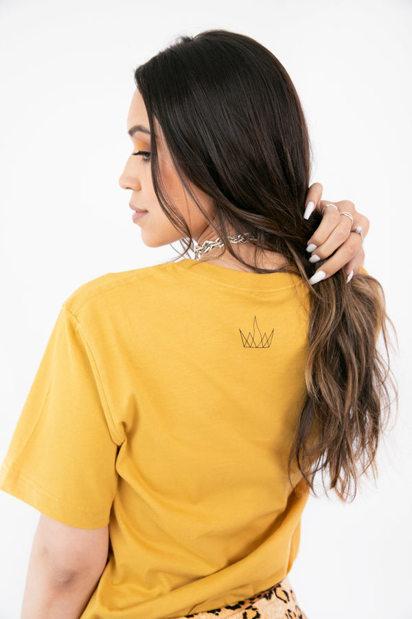 I Am Latina Hear Me Roar T-Shirt in Mustard