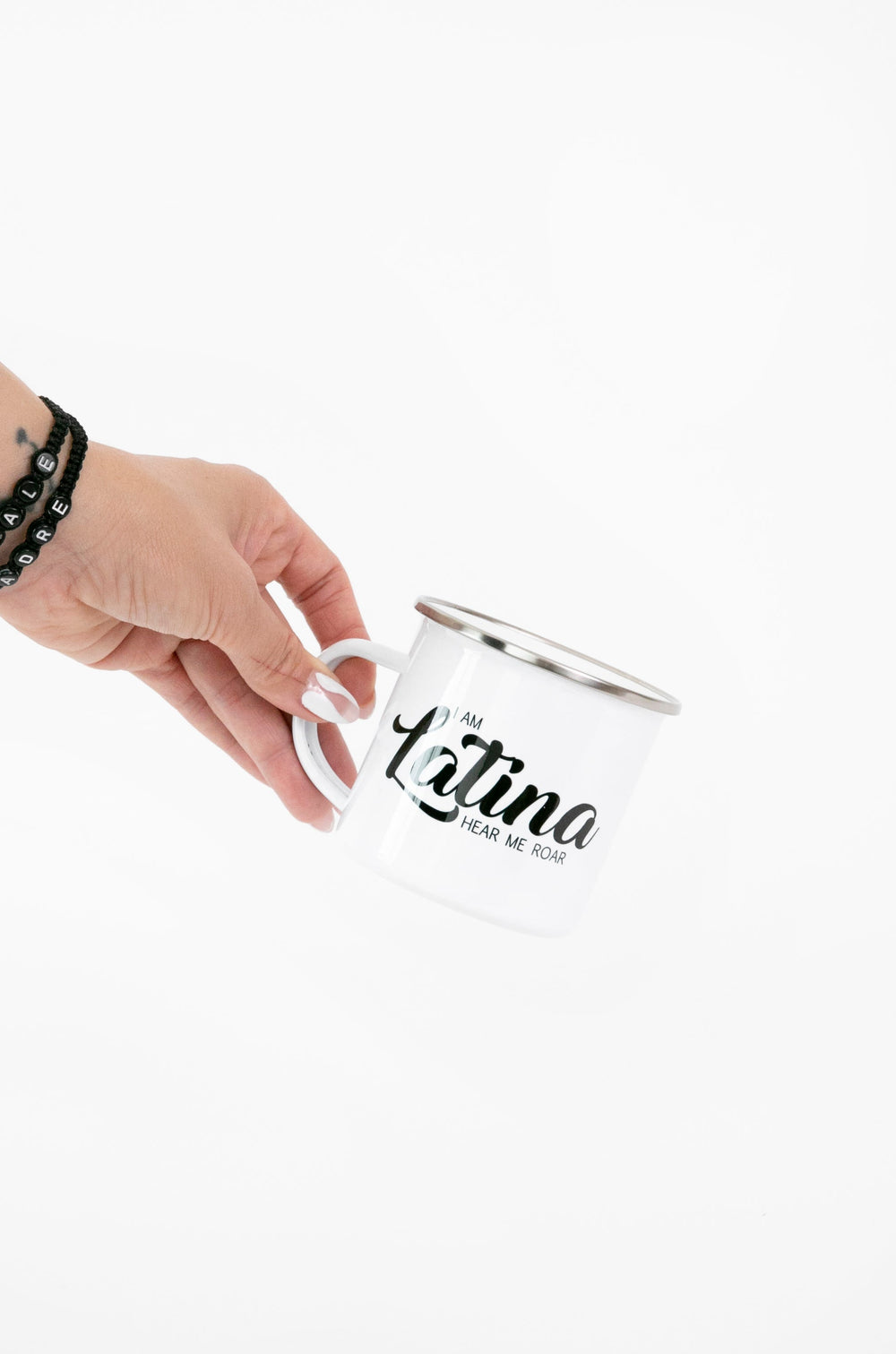 I Am Latina Hear Me Roar Enamel Mug