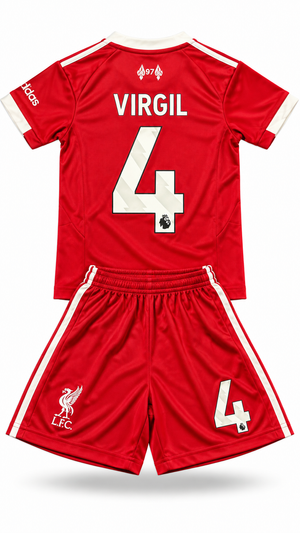 Virgil van Dijk Liverpool Kids Jersey Set Soccer Football Toddler Youth Tshirt