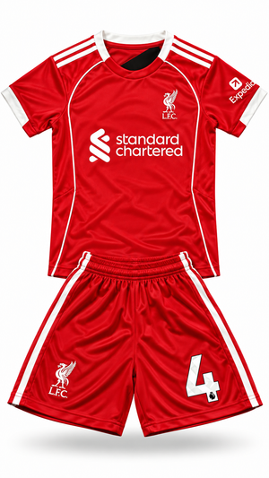 Virgil van Dijk Liverpool Kids Jersey Set Soccer Football Toddler Youth Tshirt