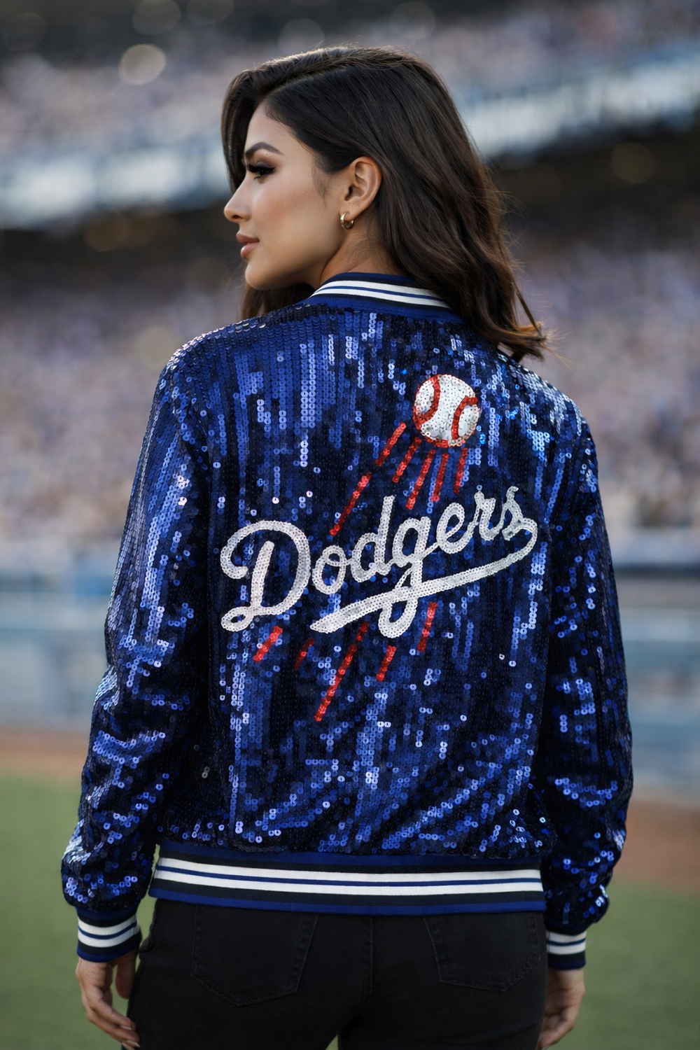 Sequin Baseball Jacket
