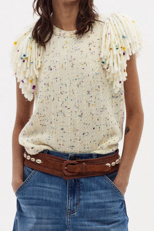 Praia Leather Belt - Brown