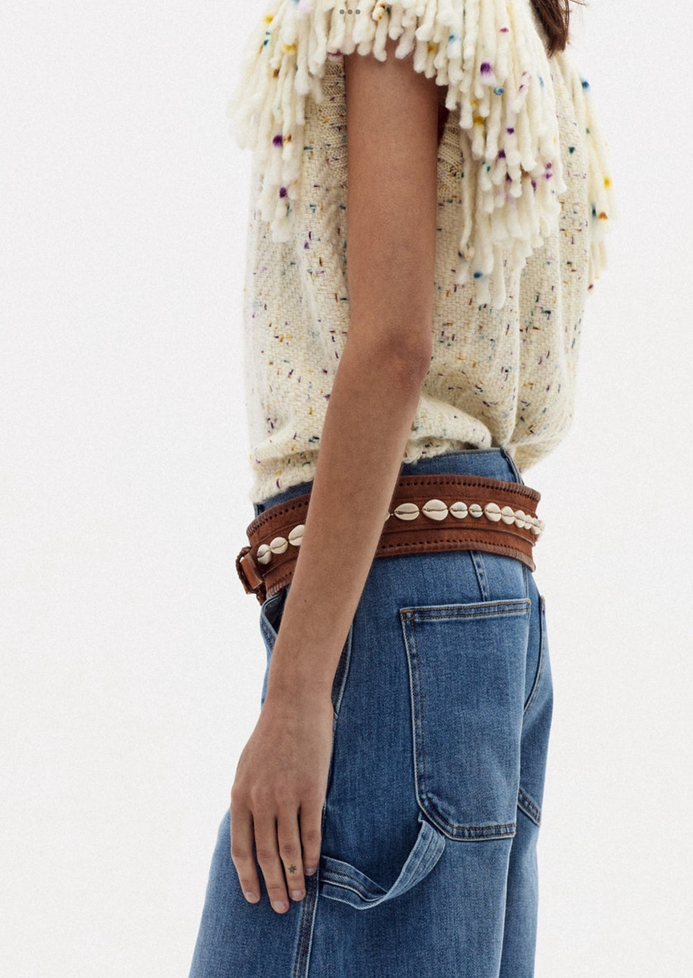 Praia Leather Belt - Brown