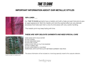 Mar Metallic Linen Top - Fuchsia