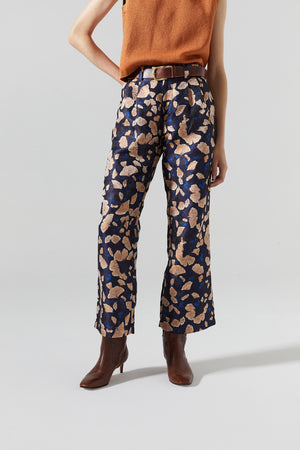Sakura Brocade Pants - Ginkgo