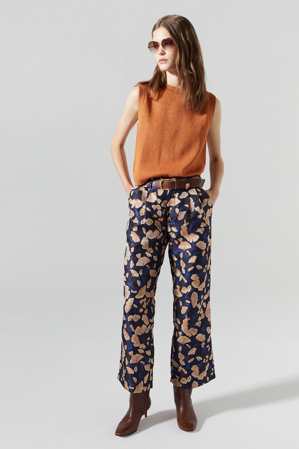 Sakura Brocade Pants - Ginkgo