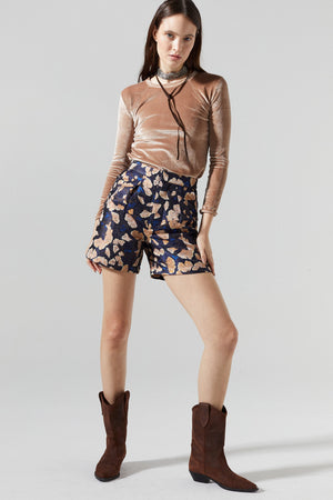 Niwaki Brocade Short - Ginkgo