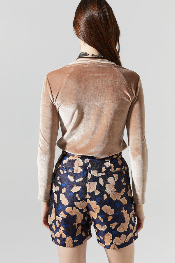 Niwaki Brocade Short - Ginkgo