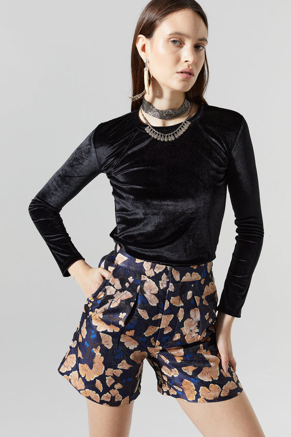 Niwaki Brocade Short - Ginkgo