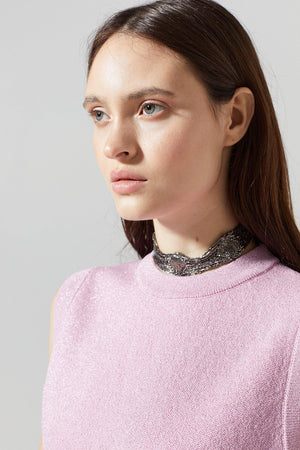 Glitter Knitted Top - Pink