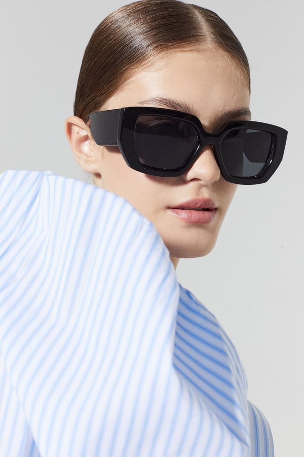 Samba Cotton Poplin Shirt - Blue Stripes