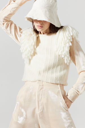 Lake Merino Wool Vest - Natural