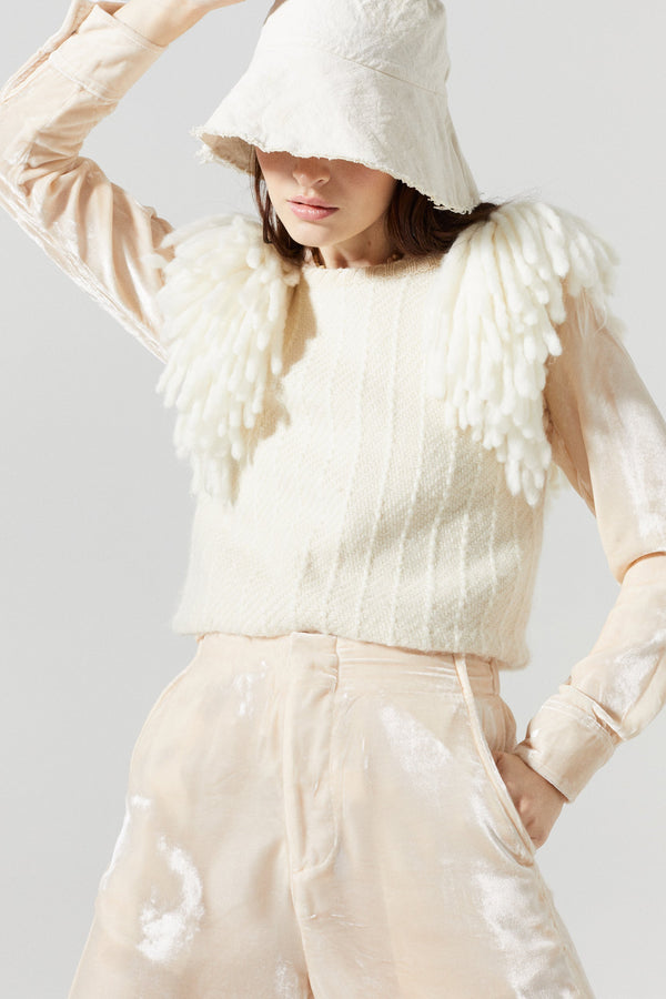 Lake Merino Wool Vest - Natural