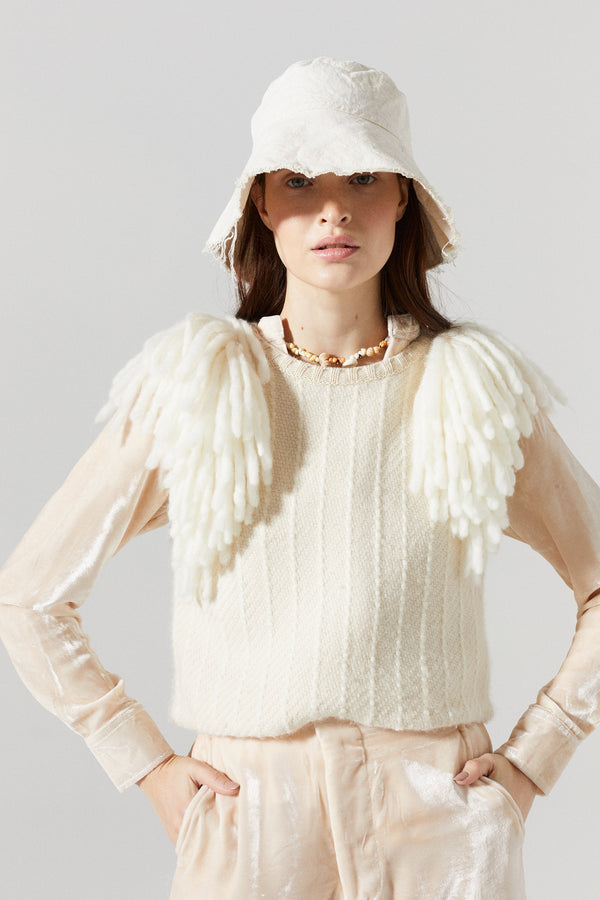 Lake Merino Wool Vest - Natural