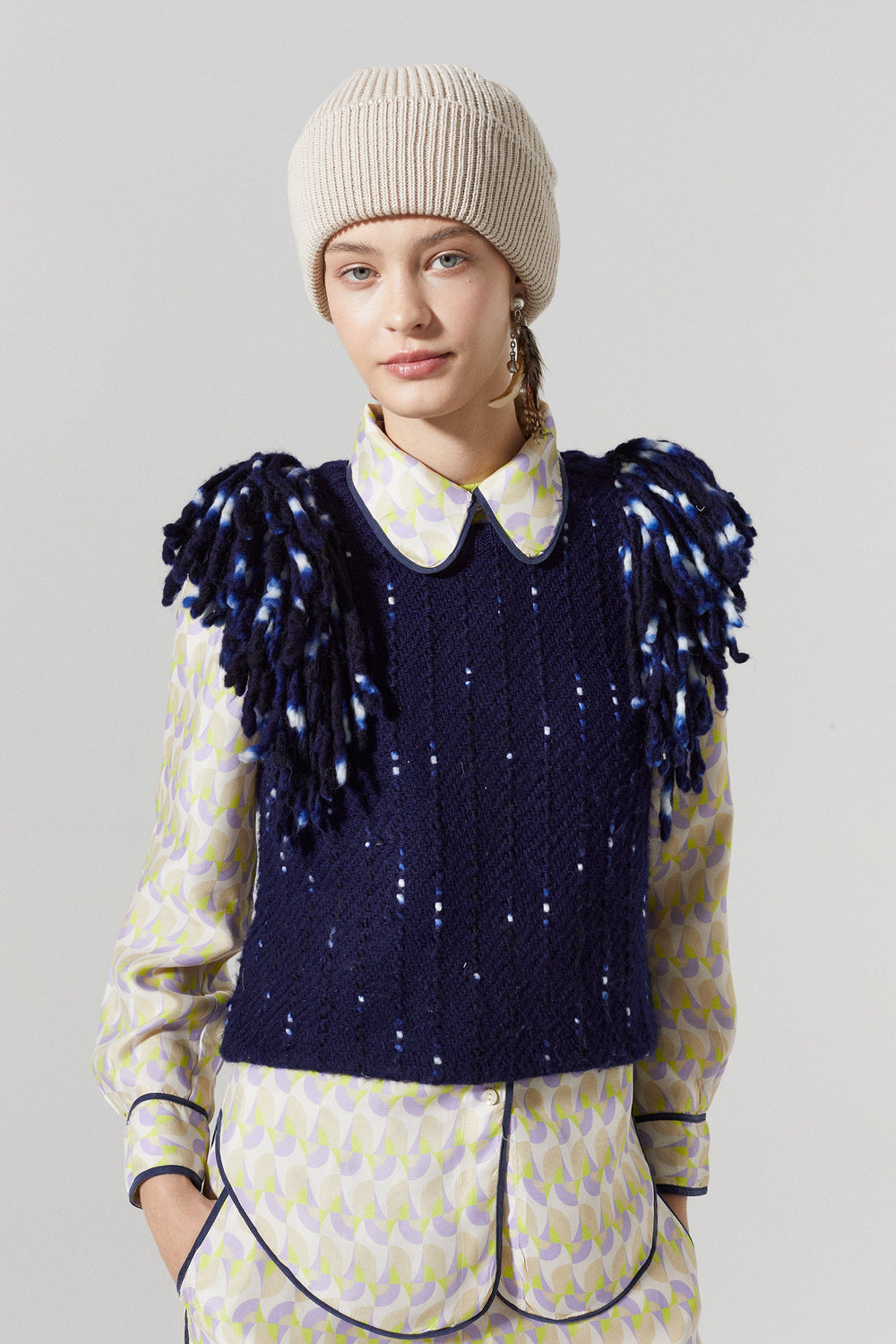 Lake Merino Wool Vest - Deep Blue