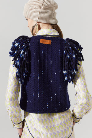 Lake Merino Wool Vest - Deep Blue