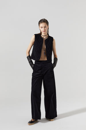 New Luna Corduroy Pants - Black