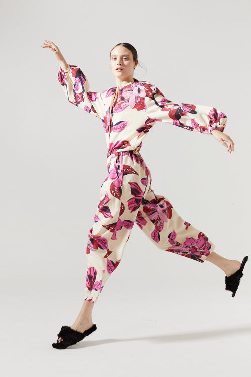 Sake Linen-Tencel Shirt - Hibiscus