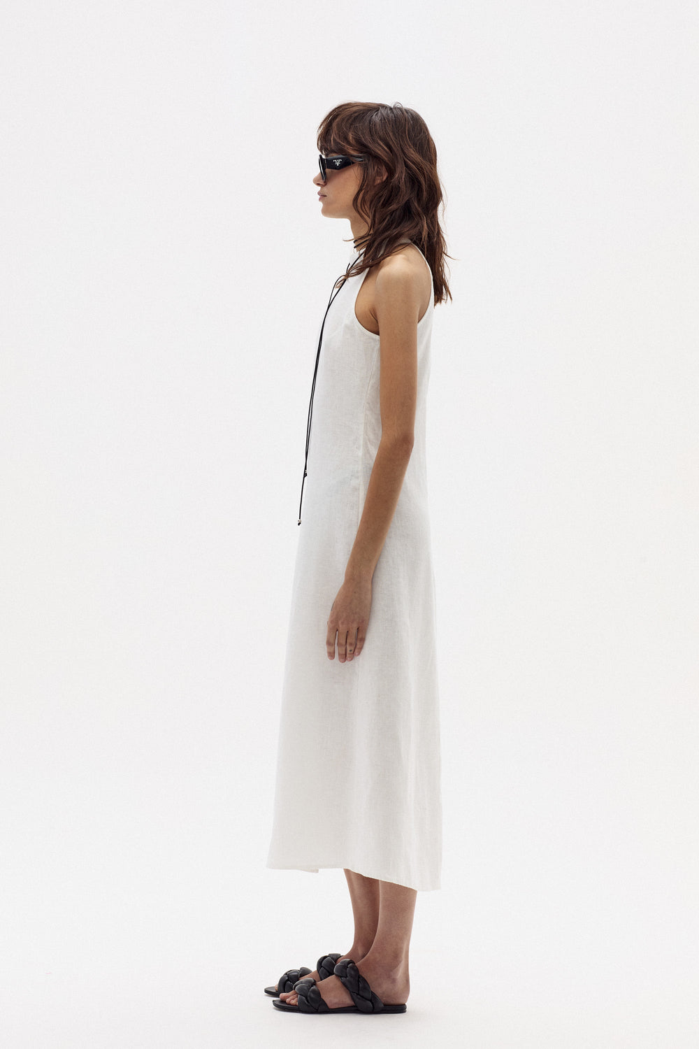Olivia Linen Dress - Off White